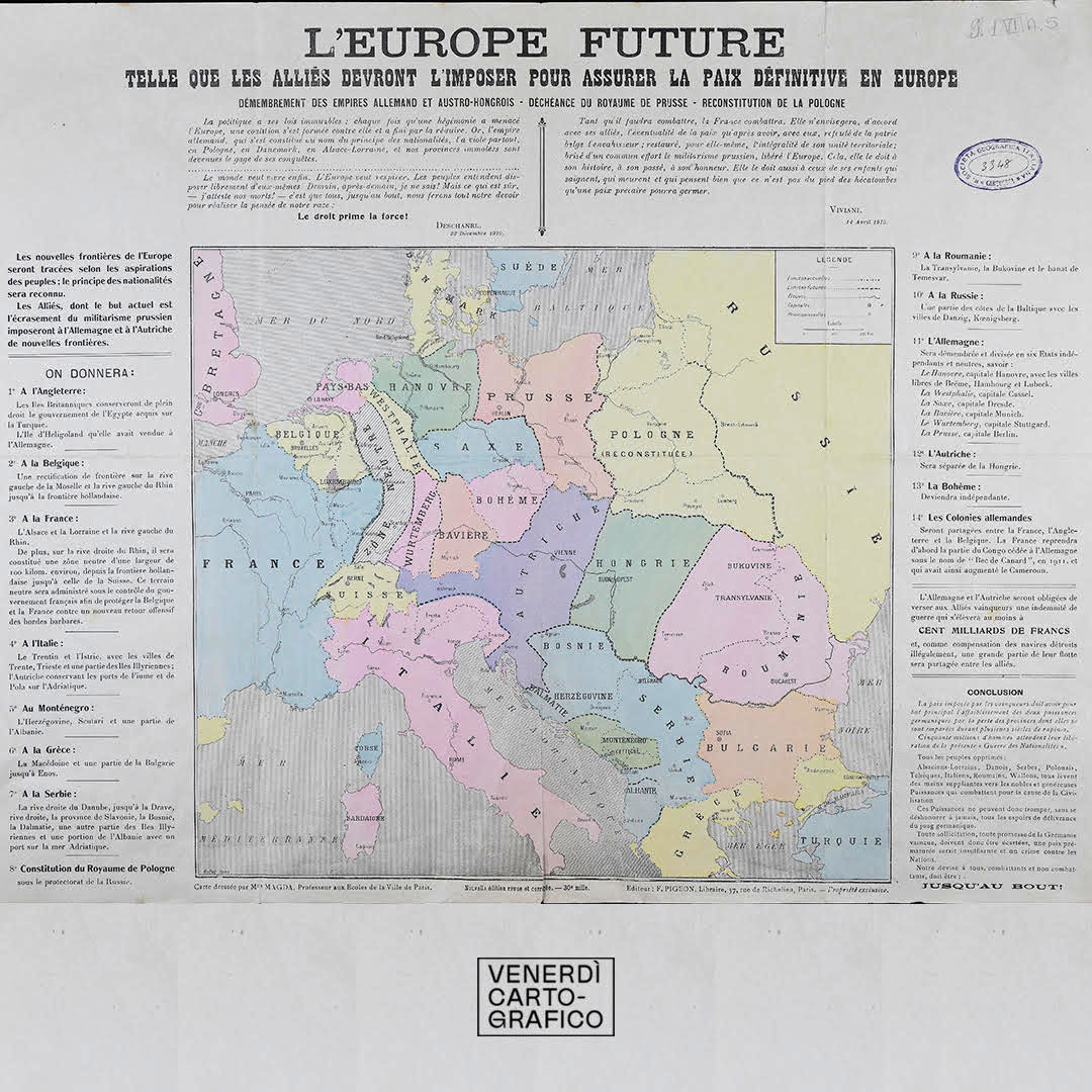 Venerdì Cartografico –  L’Europe Future, M. Magda, Paris, 1916 ca.
