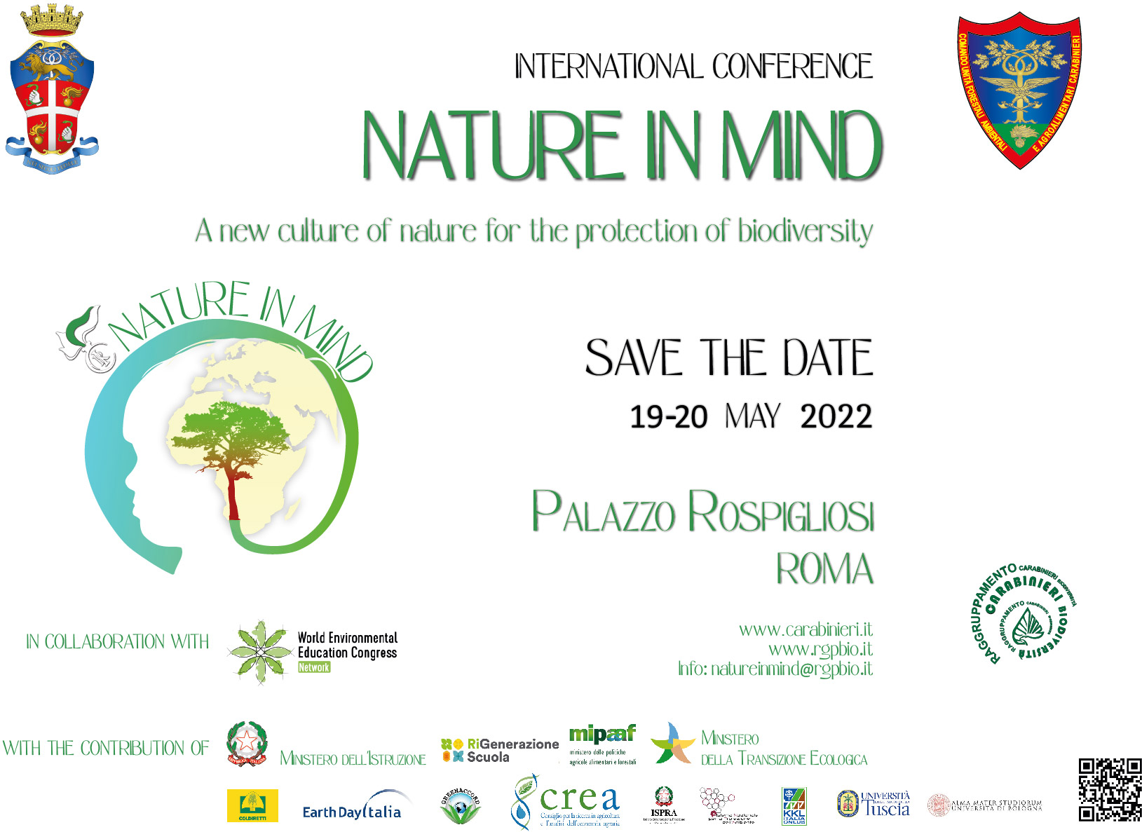 NATURE IN MIND – Roma, 19 e 20 maggio 2022 – Centro Congressi Palazzo Rospigliosi