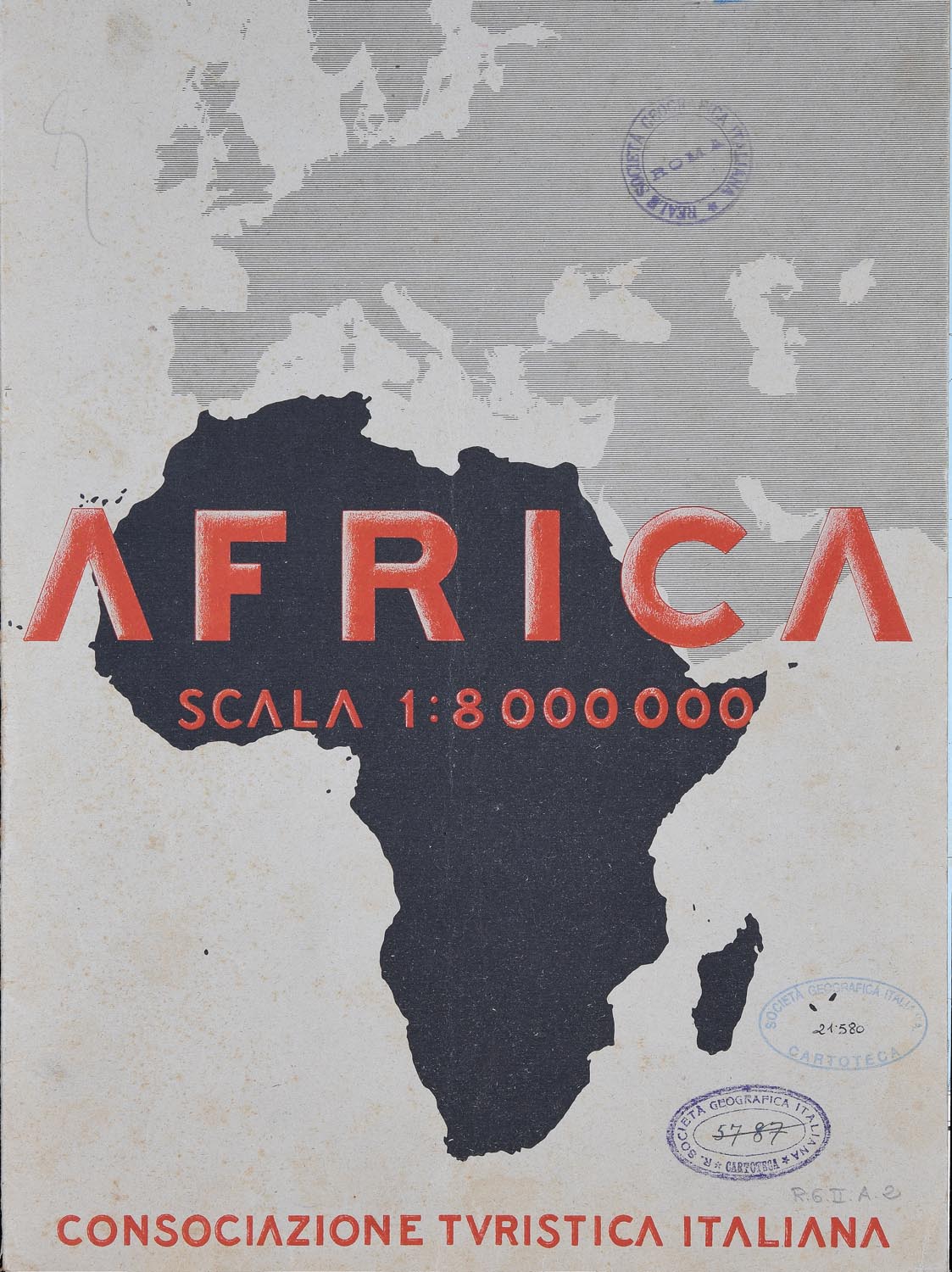 Venerdì Cartografico – P. Corbellini, Africa, Consociazione turistica italiana, Milano, 1940