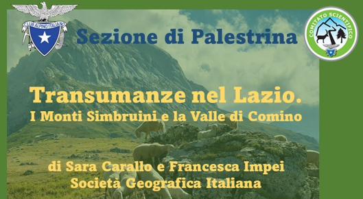 Presentazione del lavoro di ricerca “Transumanze nel Lazio: la Valle di Comino e i Monti Simbruini” – Palestrina, sabato 14 gennaio 2023 ore 16.00