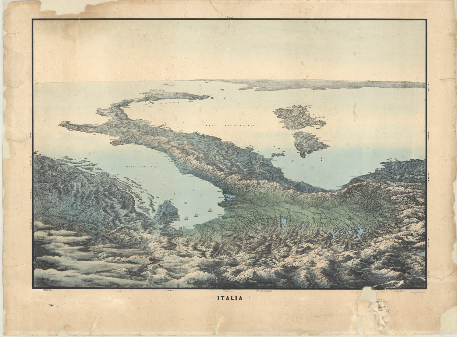 Venerdì Cartografico – Italia “Al contrario”, [1861]