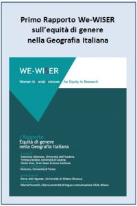 Primo Rapporto We-WISER sull’equità di genere nella Geografia Italiana