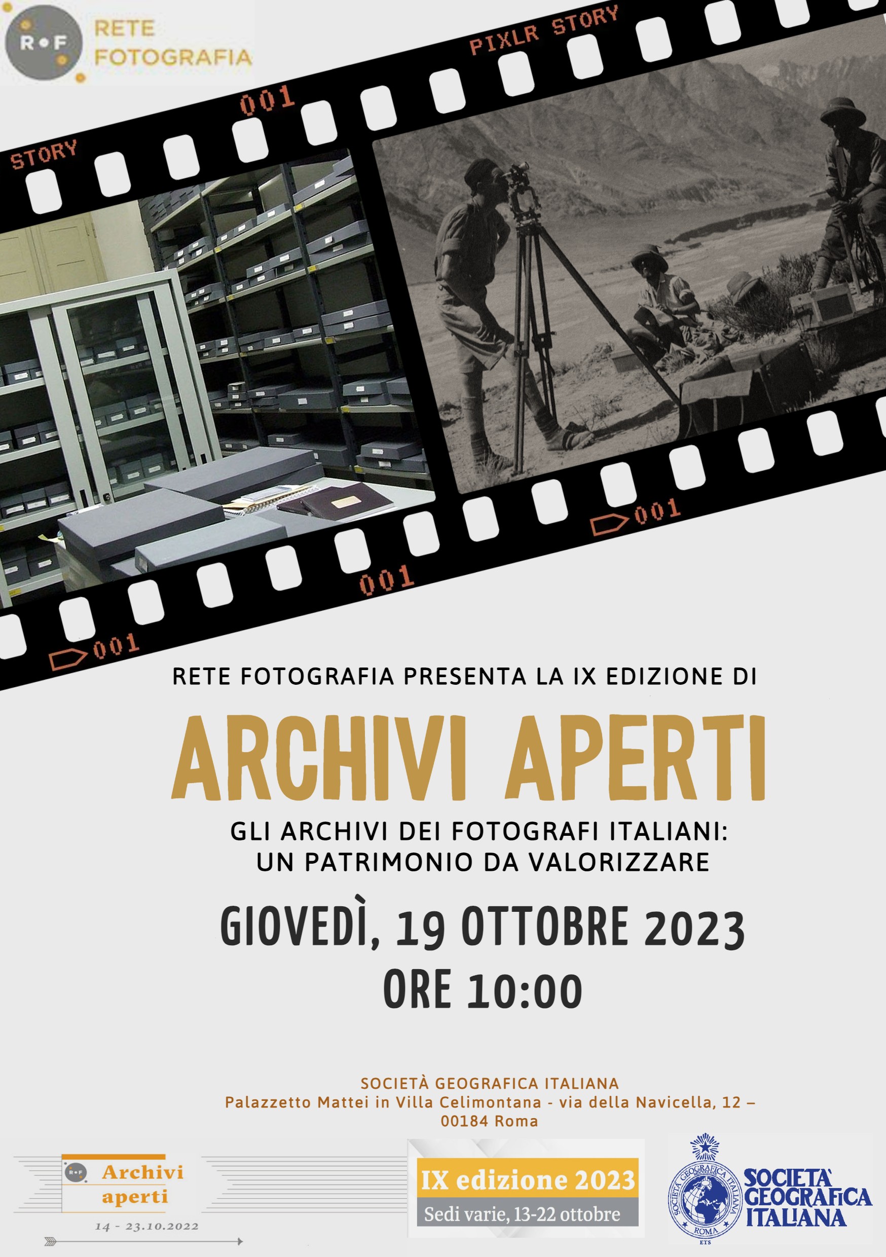 ARCHIVI APERTI 2023 – 19 ottobre 2023, 10:00 Archivio Fotografico della Società Geografica Italiana